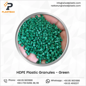Granulés de plastique HDPE vert écologiques de la plus haute qualité, nettoyés, lavés, recyclés, matières premières pour le moulage, Thaïlande - Product Image 3