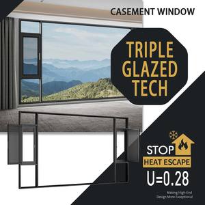 Окно поворотно-откидное Wazzor в европейском стиле, энергосберегающее, из алюминия, для пассивного дома, с терморазрывом, тройным стеклопакетом и двойным остеклением, устойчивое к ураганам - Product Image 5