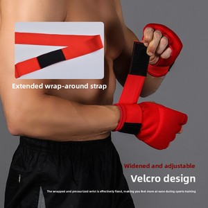 Gants <span class=keywords><strong>de</strong></span> boxe demi-doigts pour adultes, avec bandages enveloppants, gants <span class=keywords><strong>de</strong></span> sparring professionnels pour le travail sur sac et les sports - Product Image 5