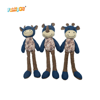 Famipet Fabricant, Vente en gros personnalisée, Nouveau design animaux en denim, Jouet en peluche doux et froissé pour animaux de compagnie, Ensemble de jouets couineurs pour chiens