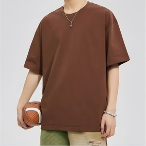 T-shirt Homme Oversize Personnalisable 250 GSM Coton Lavé Style Rétro Hip Hop Streetwear Créez Votre Logo de Marque - Product Image 6