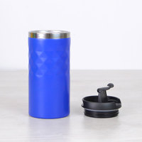 Tasse à café réutilisable de 330 ml en forme de coquille ondulée, design classique, tasse de voiture, mug isotherme en acier inoxydable avec logo imprimé