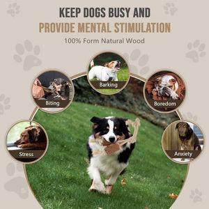 Pawise, recién llegado, varios juguetes para masticar perros, palo de madera Natural, cuerda para perros, juguete para Limpieza de <span class=keywords><strong>dientes</strong></span>, juguetes para masticar para masticadores agresivos - Product Image 6