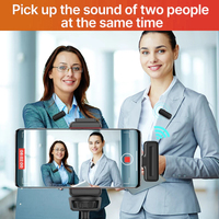 Microphones Lavalier sans fil professionnels 2.4G avec étui de charge Portable et mini microphone