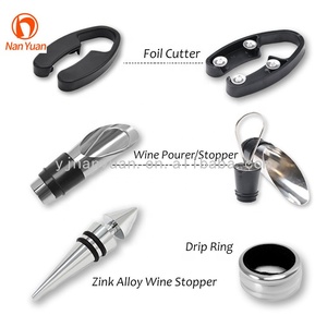 Rượu vang phụ kiện Kit bán buôn rượu vang đỏ chai thiết kế biểu tượng tùy chỉnh Wine <span class=keywords><strong>Bottle</strong></span> Opener corkscrew Set với 5 miếng - Product Image 3