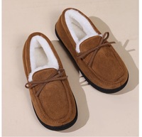 Femmes Hiver Coton Chaussures Peluche Couleur Solide Fourrure Females Feetwear Bottes de Neige Chaudes Dames Casual Plat Court Maison Chaussons