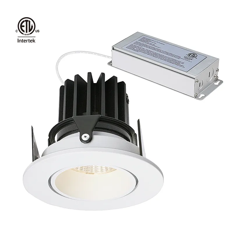 Gimbal 125mm yönlü gömme Led Can Gimbal aydınlatma armatürü ayarlanabilir açı Downlight dim Led Gimbal ışıkları olabilir