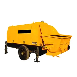 30立方米/h 45kw柴油发动机便携式拖车安装混凝土泵机混凝土输送泵制造商