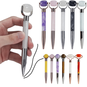 Bolígrafo de Masaje Facial con Rodillo, de Resina de Alta Calidad, Personalizable, Herramienta de Belleza Multifuncional de Doble Uso, Regalo de Oficina Elegante - Product Image 2