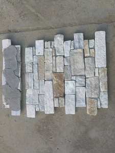 Briques de <span class=keywords><strong>parement</strong></span> en <span class=keywords><strong>pierre</strong></span> culturelle de ciment naturel de style moderne de taille personnalisée ardoise beige érosion antiacide pour hôtel extérieur fendu - Product Image 5