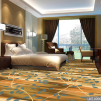 Tapis d'hôtel personnalisé à imprimé floral géométrique fabriqué à la machine pour le revêtement de sol du couloir et du salon de l'hôtel à usage commercial