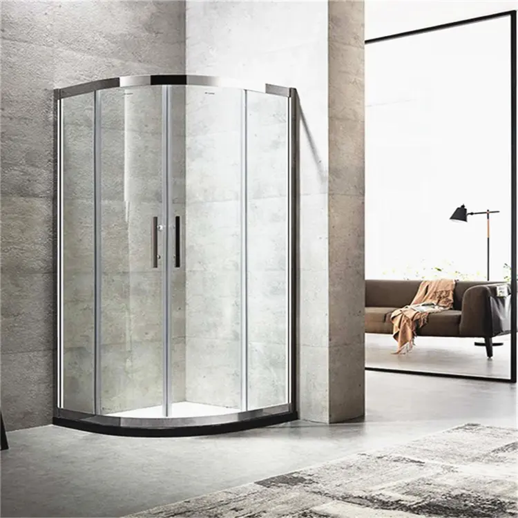 Shower Room Simple Mini Bath Glass High Quality Corner Hotel Luxury Polished Shower Enclosure Modern Shower Door Indoor Bathroom