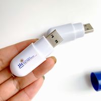 Flashdisk USB pil plastik Mini Logo kustom 16GB 32GB 64GB 128GB USB 2.0/3.0 Flash Drive baru