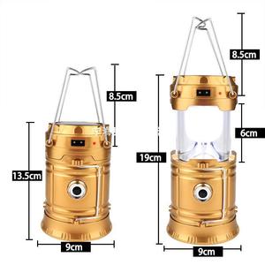 Camping <b>Lantern</b> 9cm Diameter 13.5cm 19cm Solar <b>Rechargeable</b> <b>LED</b> Aluminum Alloy Outdoor Camping Light - Product Image 1