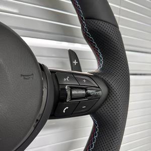 Volante Sportivo in Carbonio Personalizzato per Modelli <span class=keywords><strong>BMW</strong></span>, Pelle Nera Traforata, F10 F30 F31 F32 F20 G01 G11 G20 G21 G22 G80 - Product Image 5