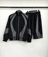 Survêtement sportif vintage 2 pièces pour homme grande taille, coupe-vent, léger, respirant, séchage rapide, résistant à l'eau, 100% polyester