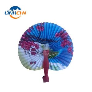 Éventail rond en plastique accordéon personnalisé Éventail pliant en papier à main - Product Image 4