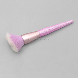 Kit de pinceaux à manche en diamants pour fard à paupières, rose, rouge et orange, ensemble de pinceaux de maquillage avec logo imprimé - Product Image 6