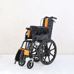 Fauteuil roulant manuel pliable léger en acier, idéal pour les aînés en avion - Product Image 6