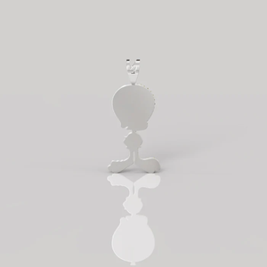 Pendentif Danta Gems Iced Tweety Bird entièrement serti de pierres de zircone cubique brillantes dans un style hip-hop luxueux et ludique - Product Image 2