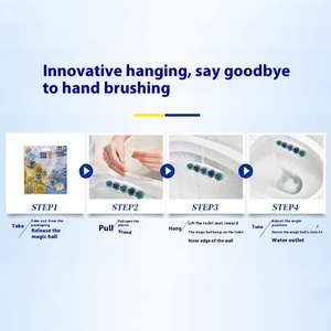 <span class=keywords><strong>OMA</strong></span> Air Hanging Toilet Ball Blue Spirit Bubble Desodorante Detergente Anti-Scale Descontaminación Hecho de plástico - Product Image 2