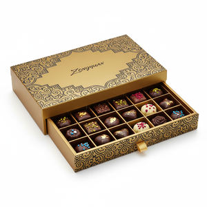 Boîte d'emballage en chocolat de luxe personnalisée, résistante à la graisse, pour boutique de cadeaux haut de gamme, desserts, bonbons, événements de mariage et de vacances - Product Image 1