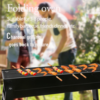Gril de BBQ pliable, gril portatif d'acier inoxydable d'outils de gril de fumeur de BBQ