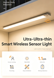 Intelligent human <b>sensor</b> LED ultra-thin <b>light</b> strips magnetic self-adhesive long <b>light</b> strips cabinets wardrobes wine cabinets - Product Image 3