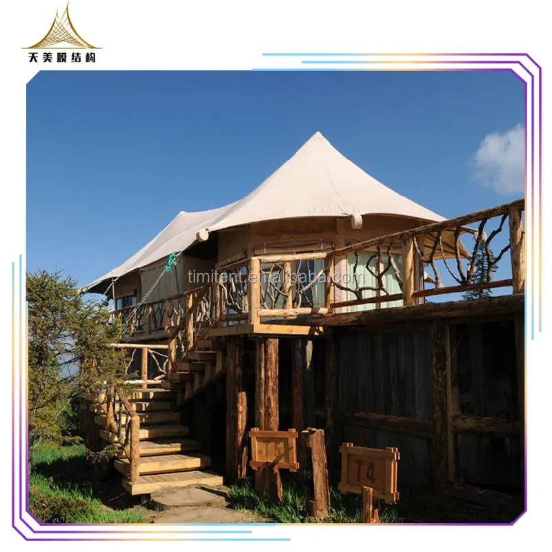 Sang trọng glamping Safari Vải lều sinh thái cabin Nhà lều