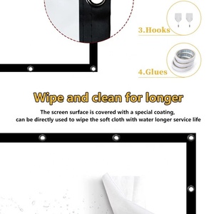 Độ Nét Cao Giá Rẻ Đơn Giản <span class=keywords><strong>Micro</strong></span> Phim Phim Vải Mềm 84 Inch Màn Hình Pro Màn Hình Máy Chiếu - Product Image 3