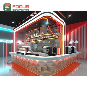 Durable Coffee Merchandise Display Rack Solid Wood Frame Tall Product Area Storefront Coffee Display Rack - Product Image 6