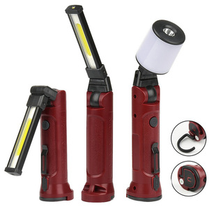 Lampe de travail portative Cob, lampe de poche LED pour le camping, la réparation automobile, l'utilisation en extérieur, avec base magnétique et angle réglable - Product Image 1