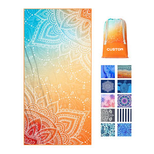 Toalla de Playa Ecológica Personalizada Sin Arena con Clips de Plástico Reciclado de Alta Calidad, Esenciales para Vacaciones - Product Image 1