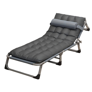 Lits de camping pliants en acier légers et portables pour l'extérieur, modernes et inclinables, et lits de salon avec une capacité de 180 kg - Product Image 1