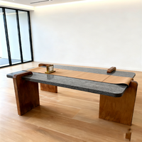 Pierre naturelle pour dalle de granit noir, table basse moderne et durable pour salles à manger et salons