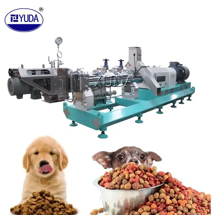 Yuda 2024 mèo thực phẩm dây chuyền sản xuất sản xuất máy khô thức ăn cho chó viên làm máy đùn cho thức ăn vật nuôi