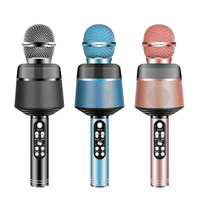 Microphone de karaoké portable professionnel à condensateur, sans fil, type C, éclairage RGB pour fêtes de famille et diffusion en direct