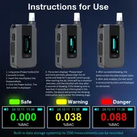 Éthylotest électrochimique de haute précision à piles pour la détection de la conduite en état d'ébriété, conforme aux normes nationales
