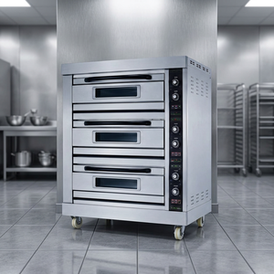 เตาอบพิซซ่าสแตนเลส AFS Equipments 3 ชั้น 6 ถาด ใช้ไฟฟ้า/แก๊ส 380V ควบคุมอุณหภูมิแยกอิสระ สำหรับเชิงพาณิชย์ - Product Image 3