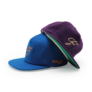 <span class=keywords><strong>Casquette</strong></span> Snapback <span class=keywords><strong>Homme</strong></span> Brodé en <span class=keywords><strong>Laine</strong></span> Mélangée Non Structurée avec Logo Personnalisé Visière Plate Haute Qualité 5 Panneaux - Product Image 5