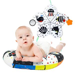 Oreiller pour le temps passé sur le ventre du bébé - Support de nuque en forme de U pour nouveau-né, entraînement visuel et oreiller de pratique du levage pour les nourrissons, tapis de jeu éducatif - Product Image 1