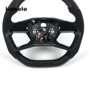 Volante Deportivo Mejorado de Cuero y Fibra de Carbono para <span class=keywords><strong>Audi</strong></span> A8, Accesorios Interiores para Automóvil 2018 2019 2020 2021 <span class=keywords><strong>2022</strong></span> 2023 2024 - Product Image 3