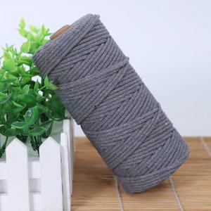 100/50米，直径4毫米，多种颜色现货，圆形100%棉花边绳线，用于围巾制作 - Product Image 5