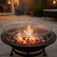 Brasero d'extérieur en acier personnalisé, multifonctionnel, avec gril BBQ portable pour camping et jardin