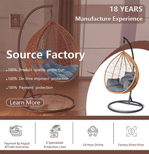 Silla Colgante Moderna de Alta Calidad para Interiores y Exteriores, Silla Colgante de Mimbre de Ratán, Silla Colgante Tipo Hamaca con Soporte - Product Image 6