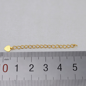 Cadena de Extensión de Plata S925 con Forma de Corazón y Hoja Pequeña de 5 cm, 1 Material de Accesorios para Hacer Joyas, Tamaño de Cuentas de 5 mm - Product Image 4