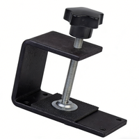 Support de fixation réglable en acier au carbone pour pince en C, pour table de travail, établi, outils de mesure métriques
