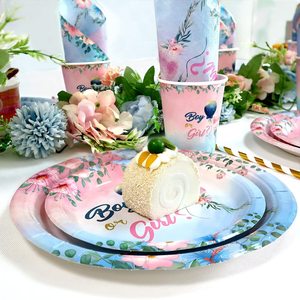 DAMAI - Juego de Artículos de Decoración para Fiestas Temáticas Personalizadas, Juego de Vajilla de Papel para Fiestas de Baby Shower para Niños o Niñas - Product Image 5