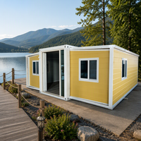 Maison conteneur pliable Jiezhu à double aile extensible, épaissie et respirante, avec chambre et salle de bain pour usage en dortoir
