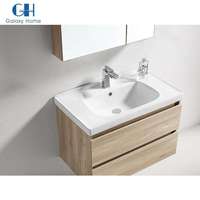 Ensemble de vanité de salle de bain en mélamine, Style personnalisé pratique multicouche suspendu au mur pour toilettes, offre spéciale